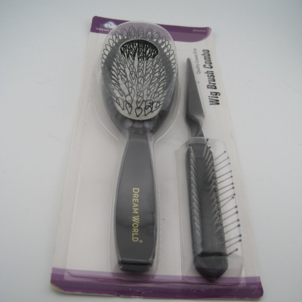 Dream World Brittny Professionals Wig Brush Combo Black Set BR52032